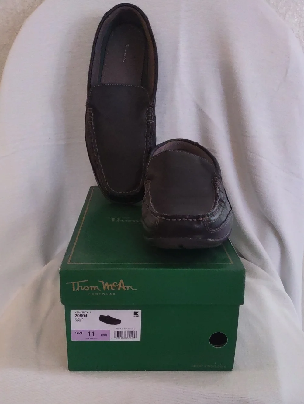 Thom McAn Brown Leather Moccasin Slip-On Loafers